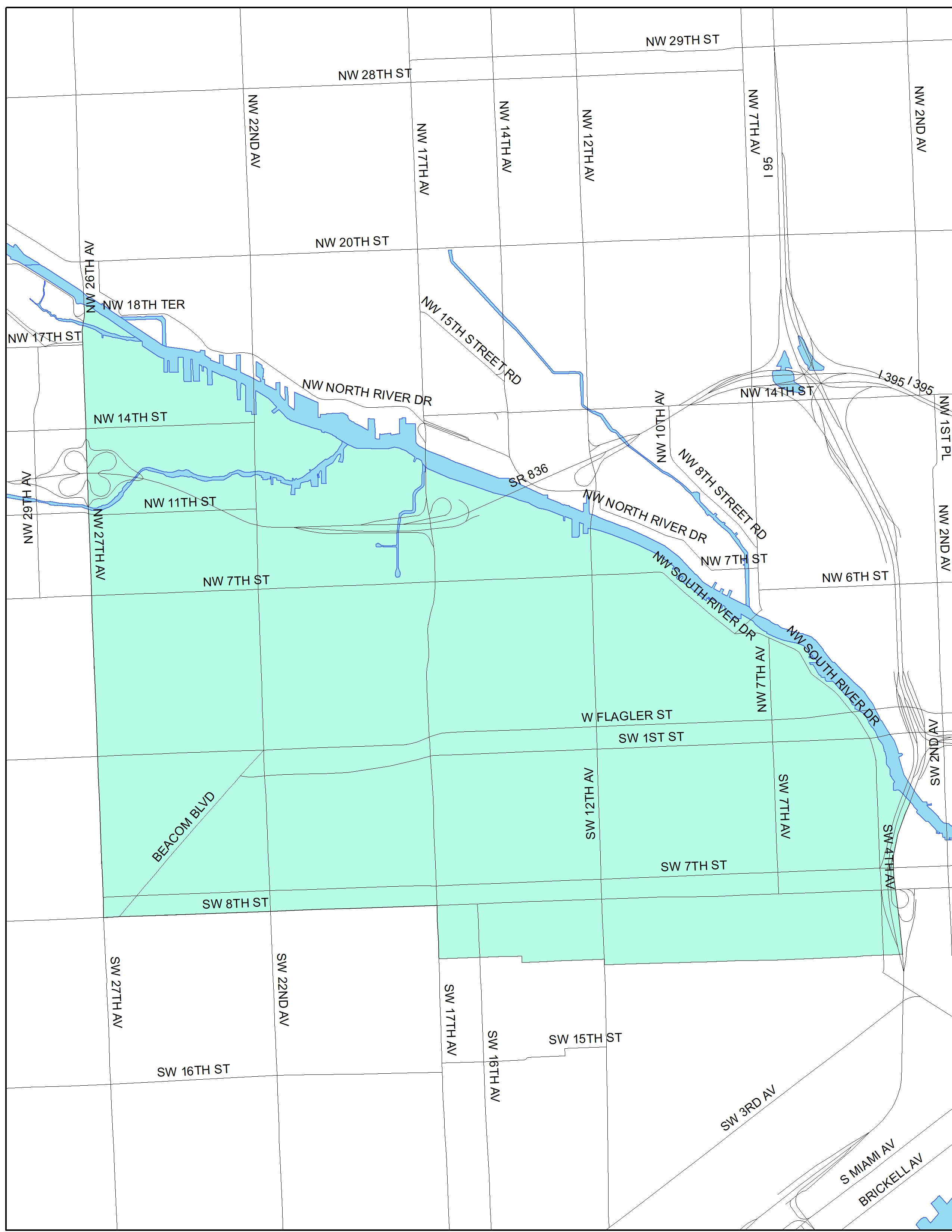 Little Havana Police Neighborhood Service Area Map